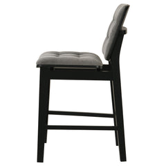 Redbridge Grey/Black Velvet Upholstered Counter Chair (Set of 2) - Ornate Home