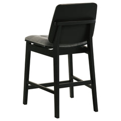 Redbridge Grey/Black Velvet Upholstered Counter Chair (Set of 2) - Ornate Home