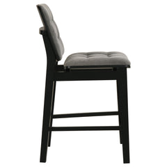 Redbridge Grey/Black Velvet Upholstered Counter Chair (Set of 2) - Ornate Home