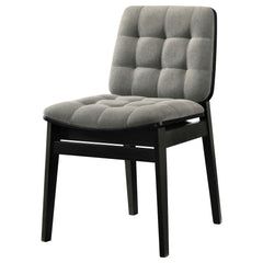 Redbridge Grey/Black Velvet Upholstered Side Chair (Set of 2) - Ornate Home