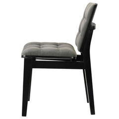 Redbridge Grey/Black Velvet Upholstered Side Chair (Set of 2) - Ornate Home