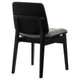 Redbridge Grey/Black Velvet Upholstered Side Chair (Set of 2) - Ornate Home