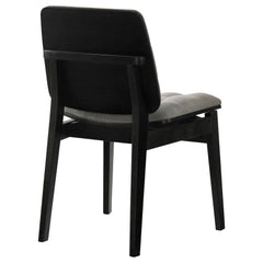 Redbridge Grey/Black Velvet Upholstered Side Chair (Set of 2) - Ornate Home