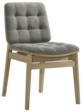 Redbridge Grey/Natural Oak Velvet Upholstered Side Chair (Set of 2) - Ornate Home