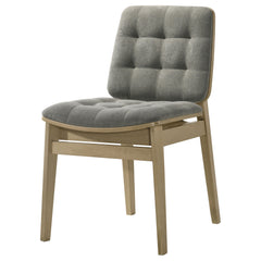 Redbridge Grey/Natural Oak Velvet Upholstered Side Chair (Set of 2) - Ornate Home