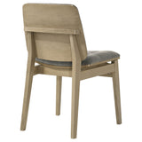 Redbridge Grey/Natural Oak Velvet Upholstered Side Chair (Set of 2) - Ornate Home