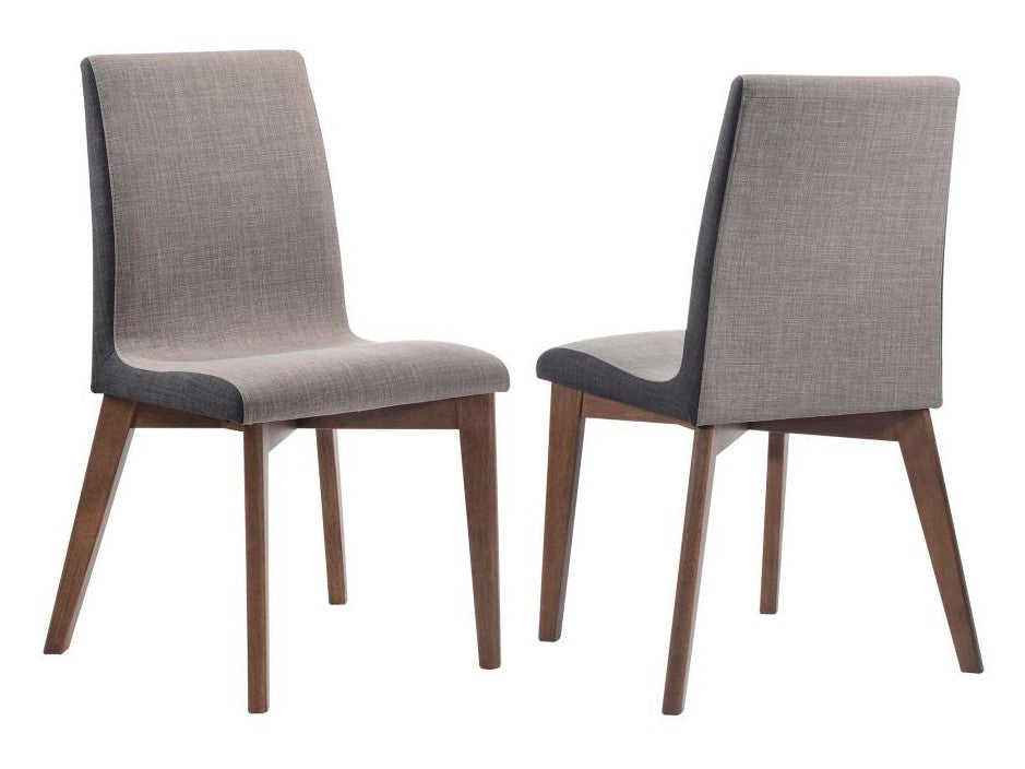 Redbridge Grey & Natural Walnut Side Chairs (Set of 2) - Ornate Home