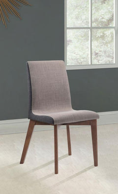 Redbridge Grey & Natural Walnut Side Chairs (Set of 2) - Ornate Home
