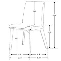 Redbridge Grey & Natural Walnut Side Chairs (Set of 2) - Ornate Home