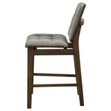 Redbridge Grey/Walnut Velvet Upholstered Counter Chair (Set of 2) - Ornate Home