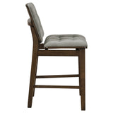 Redbridge Grey/Walnut Velvet Upholstered Counter Chair (Set of 2) - Ornate Home
