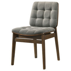 Redbridge Grey/Walnut Velvet Upholstered Side Chair (Set of 2) - Ornate Home
