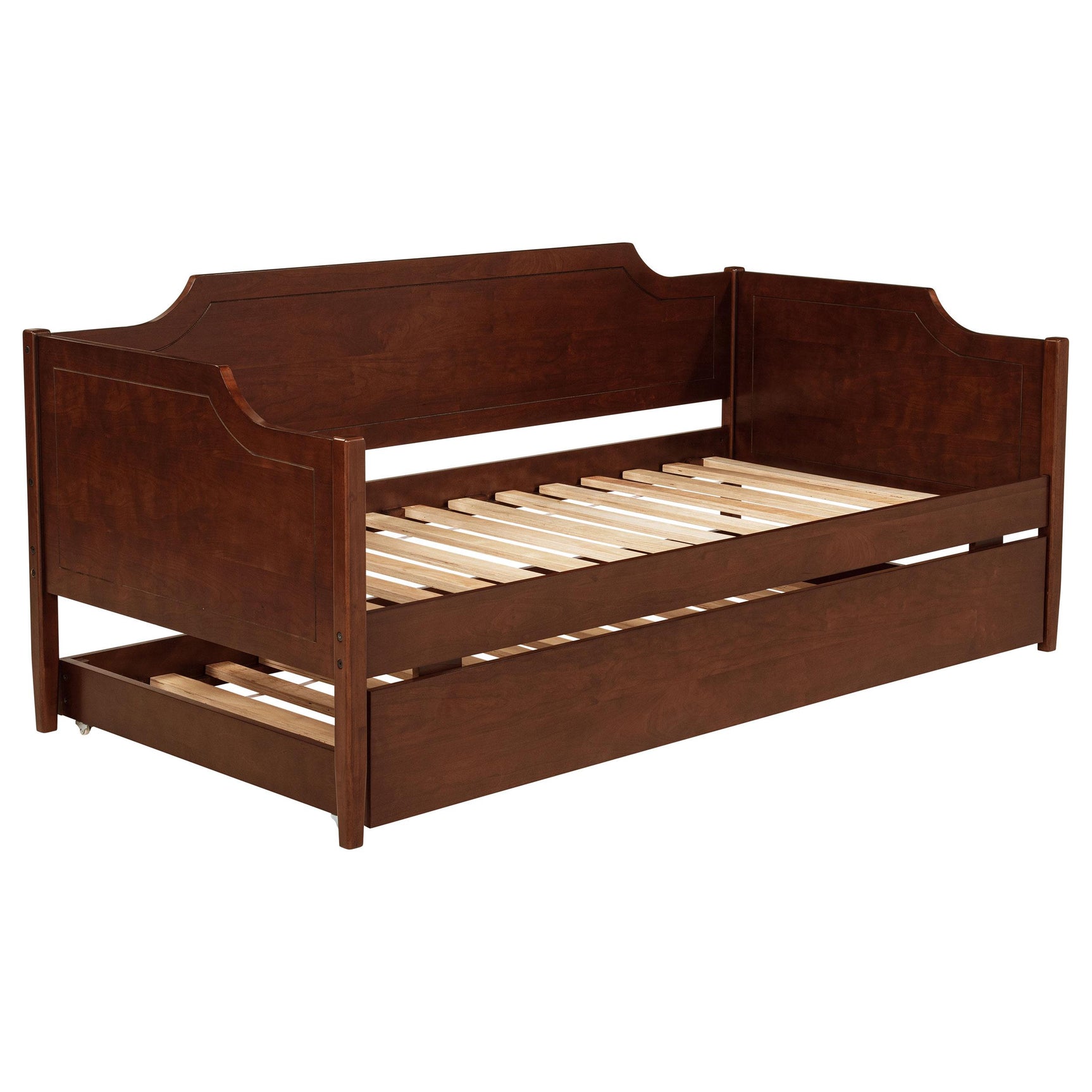 Redding Cherry Wood Twin Daybed With Trundle - Ornate Home
