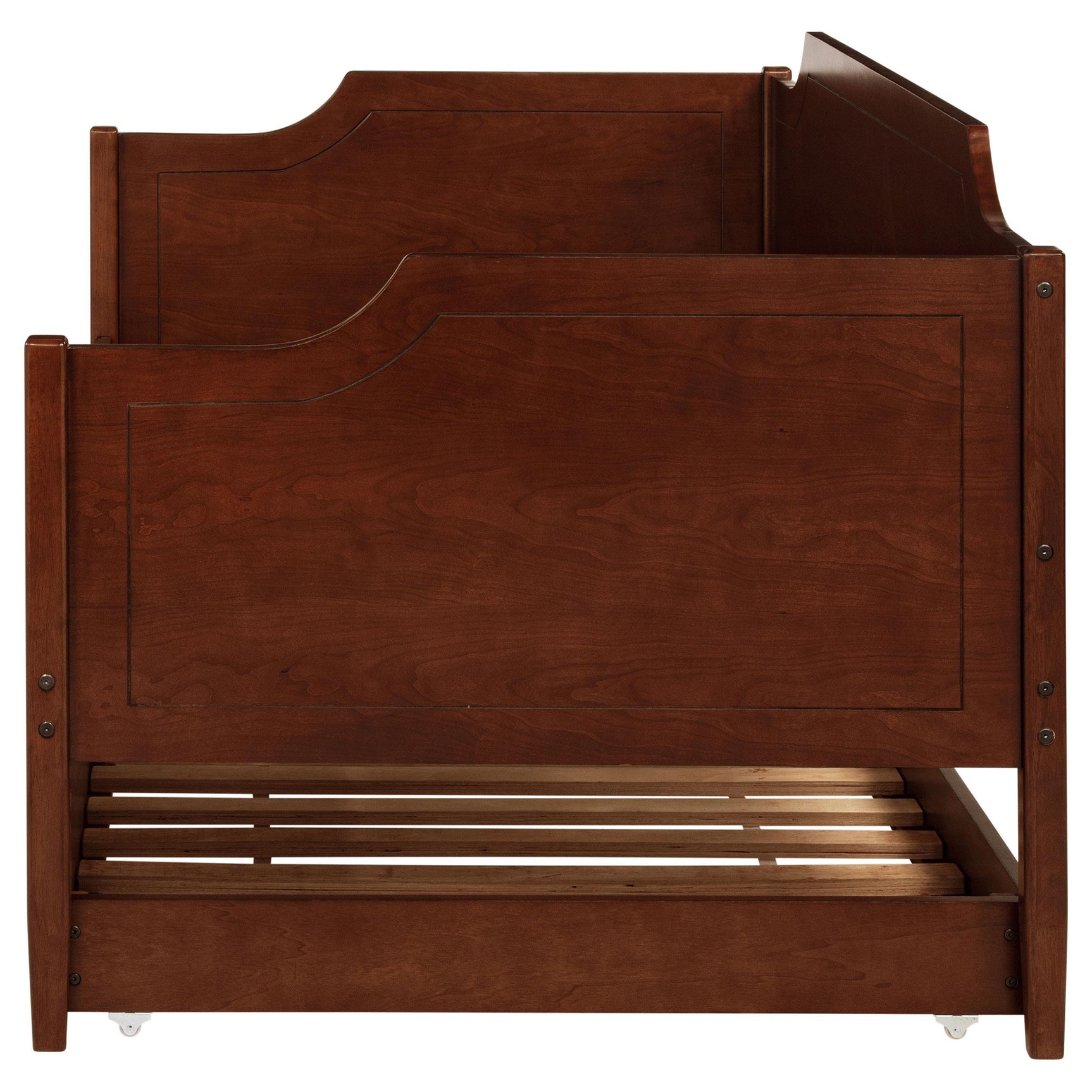 Redding Cherry Wood Twin Daybed With Trundle - Ornate Home