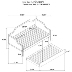 Redding Cherry Wood Twin Daybed With Trundle - Ornate Home