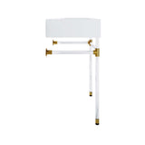 Redeem Clear/White 24" Acrylic Wall-Mount Bathroom Vanity - Ornate Home