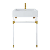 Redeem Clear/White 24" Acrylic Wall-Mount Bathroom Vanity - Ornate Home