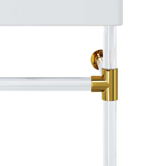 Redeem Clear/White 24" Acrylic Wall-Mount Bathroom Vanity - Ornate Home