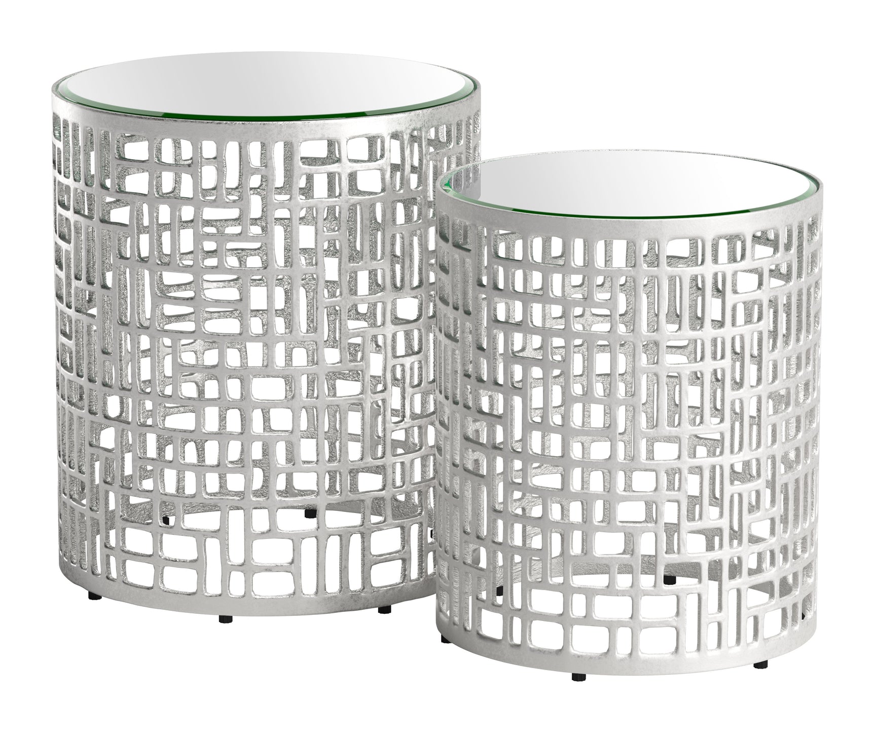Reden Silver Side Table Set (2-Piece) - Ornate Home