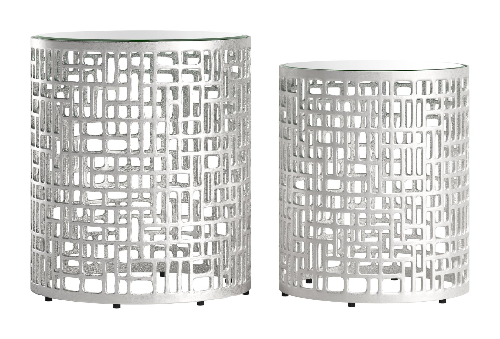 Reden Silver Side Table Set (2-Piece) - Ornate Home