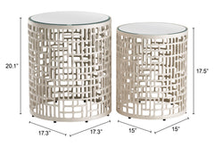 Reden Silver Side Table Set (2-Piece) - Ornate Home