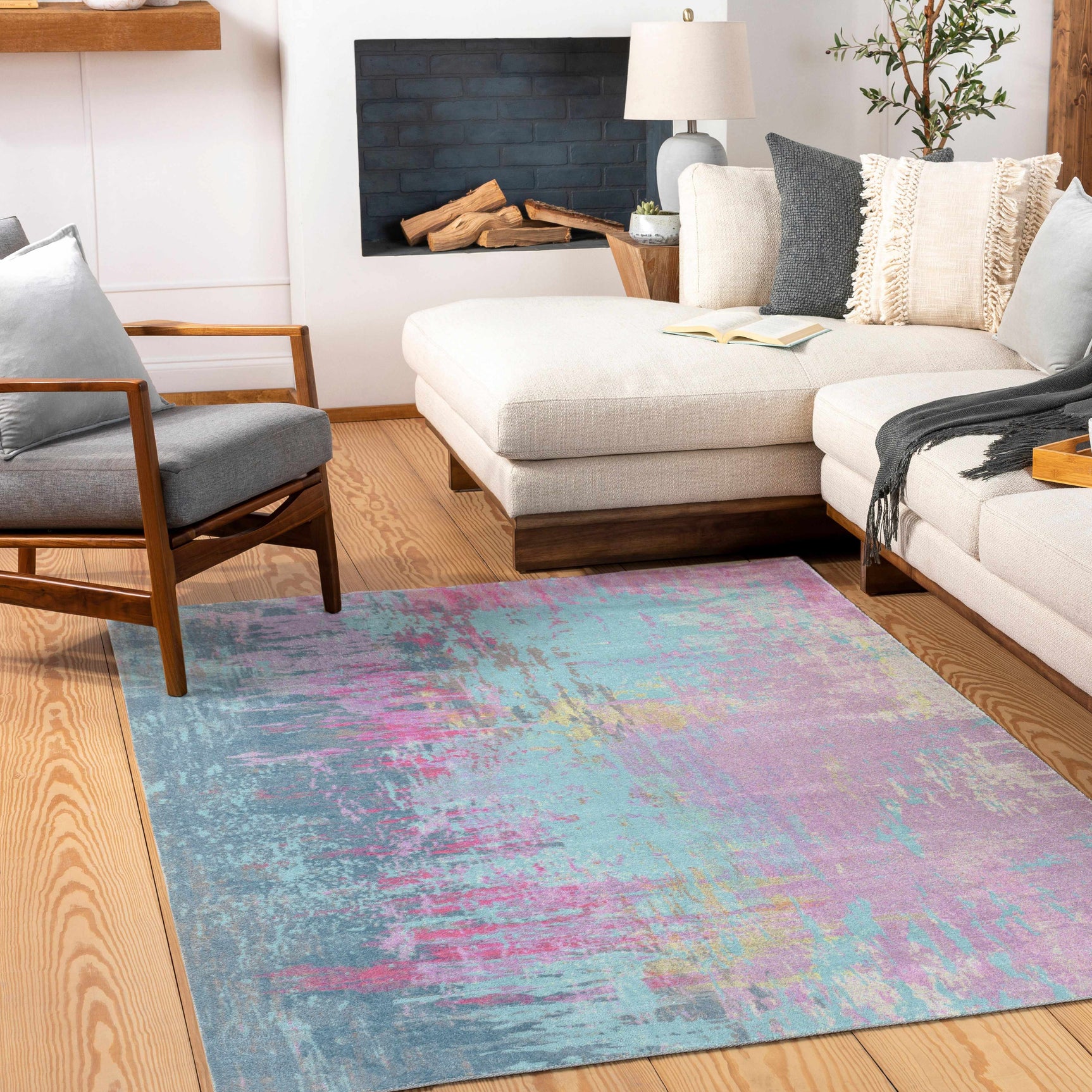 Redland Colorful Abstract Rug - Ornate Home
