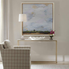 Redmond Gold/White Sofa Counter Table - Ornate Home