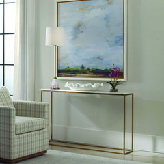 Redmond Gold/White Sofa Counter Table - Ornate Home