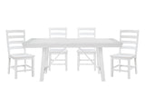 Redmond White 5-Piece Dining Table Set - Ornate Home