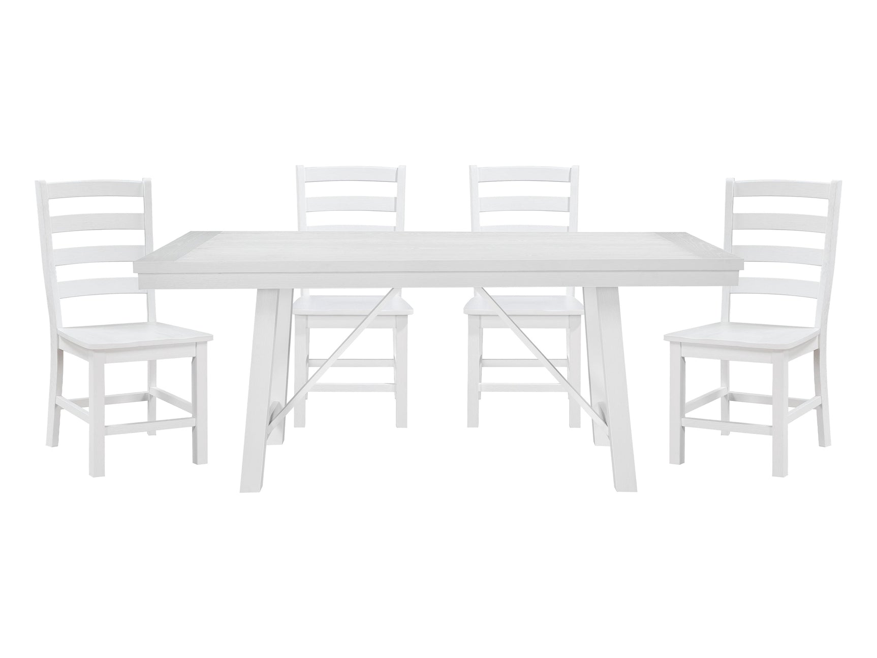 Redmond White 5-Piece Dining Table Set - Ornate Home