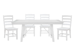 Redmond White 5-Piece Dining Table Set - Ornate Home
