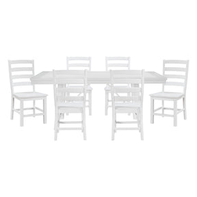 Redmond White 7pc Dining Set - Ornate Home