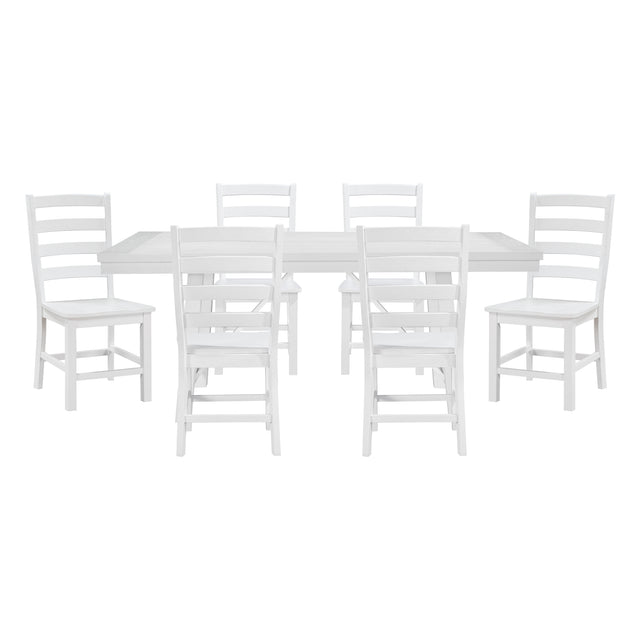 Redmond White 7pc Dining Set - Ornate Home