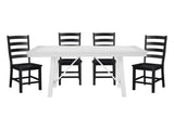 Redmond White/Black 5-Piece Dining Table Set - Ornate Home