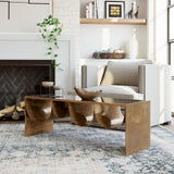 Reed Brass & Black Coffee Table - Ornate Home