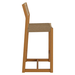Reed Natural 40 Inch Outdoor Patio Outdoor Teak Wood Counter Stool - Ornate Home