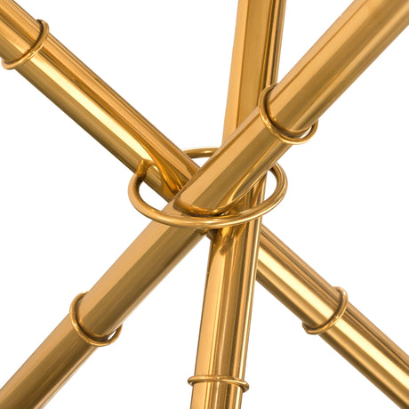 Reed White Round Accent Table - Ornate Home