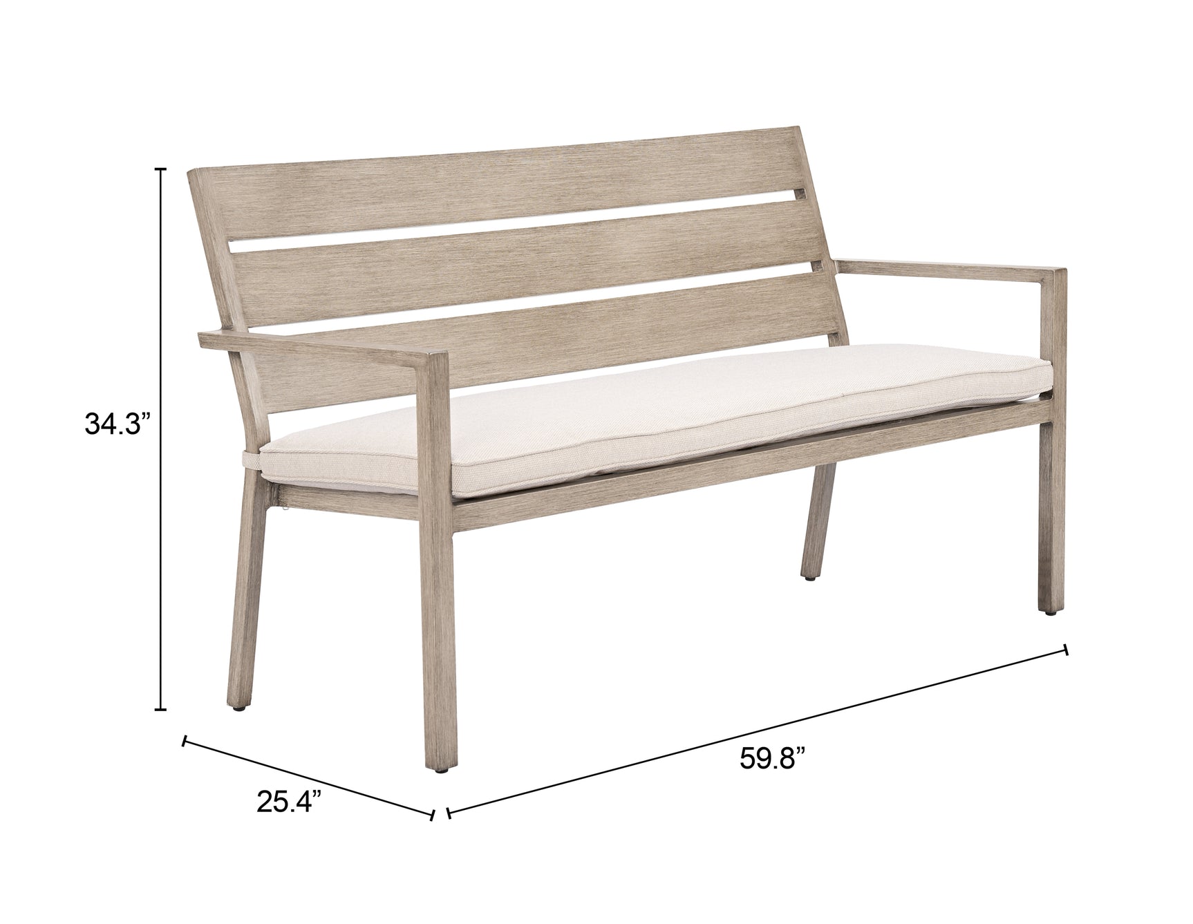 Reefline Gray Bench (Set of 2)