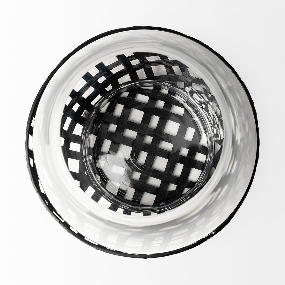Reena Black Large Woven Metal Base Table Candle Holder - Ornate Home