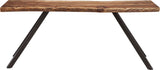 Reese Natural Acacia Live Edge Solid Wood Metal Leg Console Table - Ornate Home