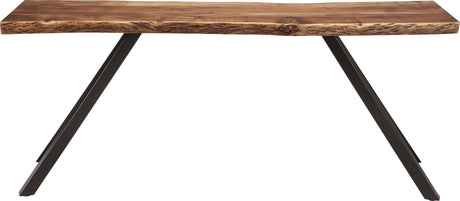 Reese Natural Acacia Live Edge Solid Wood Metal Leg Console Table - Ornate Home