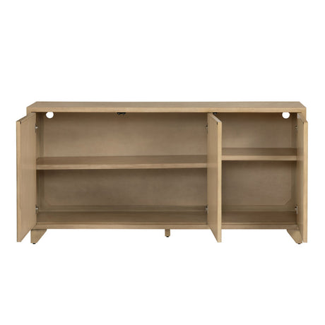 Reese Tan Three-Door Sideboard - Ornate Home