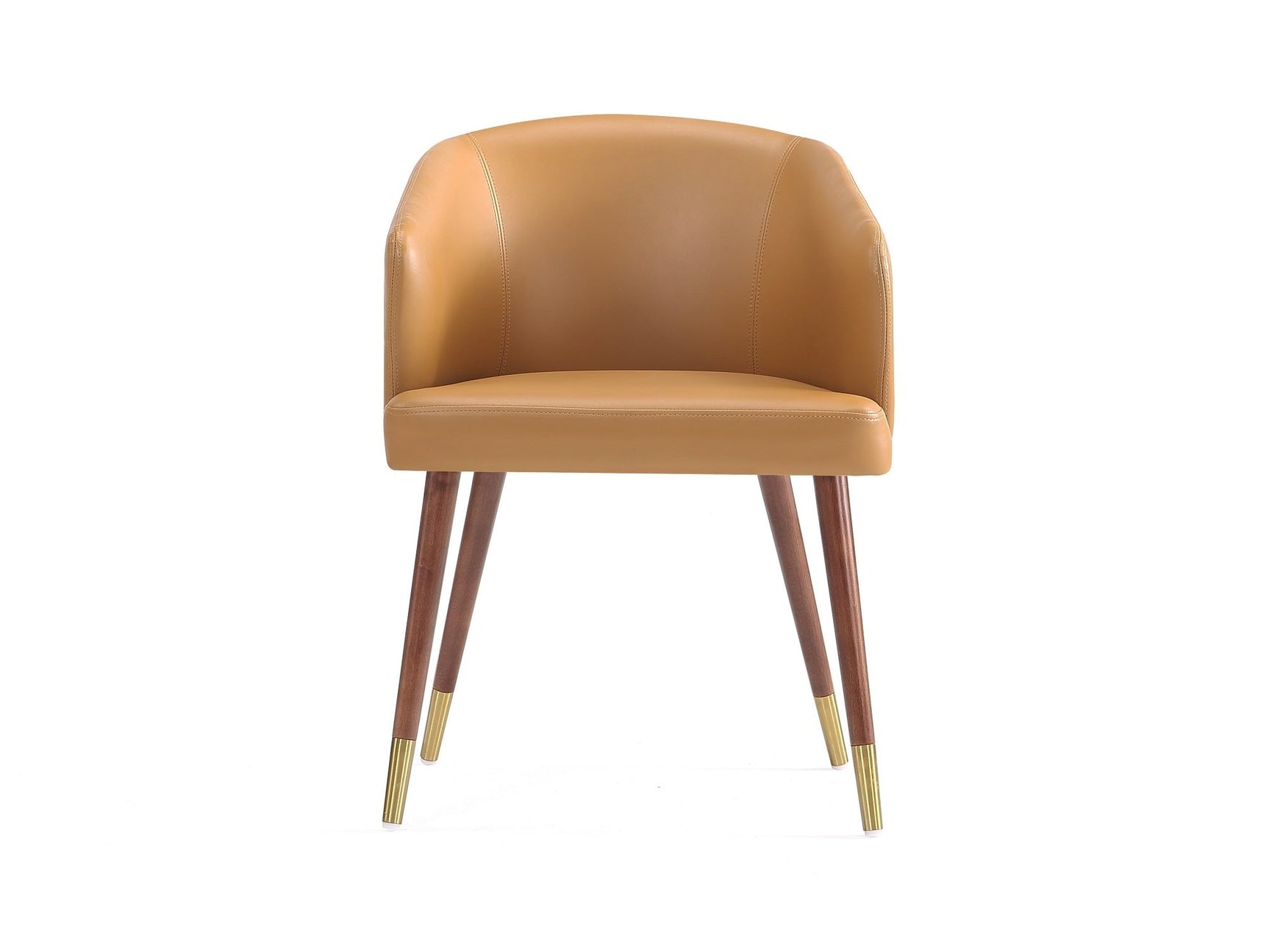 Reeva Dining Chair in Walnut and Camal - Ornate Home