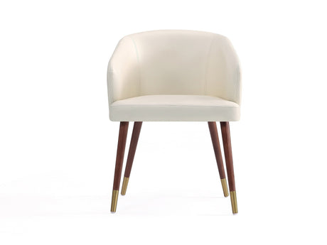 Reeva Dining Chair in Walnut and Cream - Ornate Home