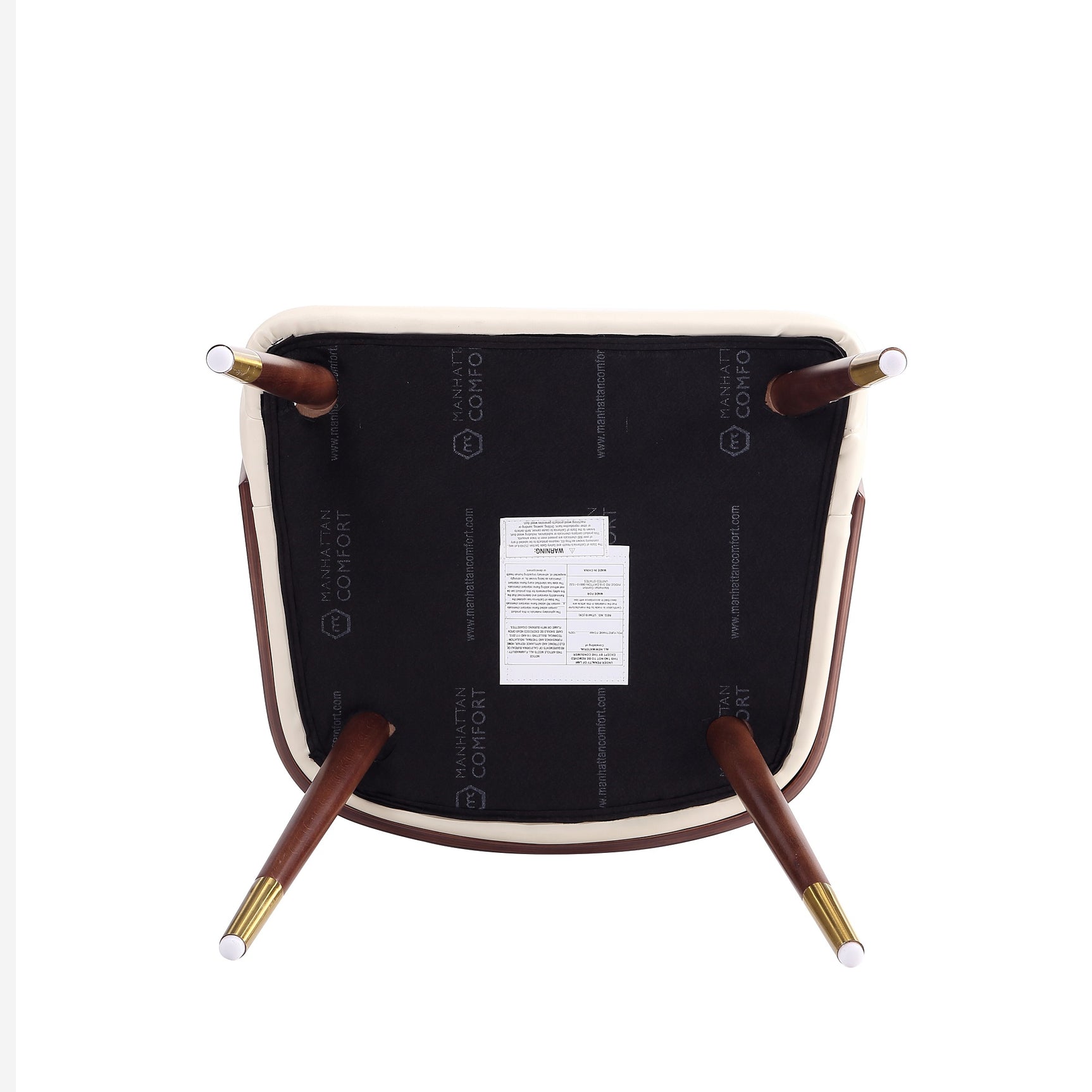 Reeva Dining Chair in Walnut and Cream - Ornate Home