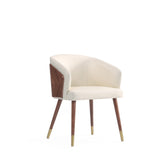 Reeva Dining Chair in Walnut and Cream - Ornate Home