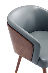 Reeva Dining Chair in Walnut and Graphite Grey - Ornate Home