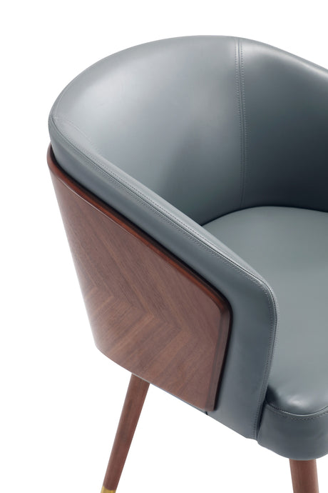 Reeva Dining Chair in Walnut and Graphite Grey - Ornate Home