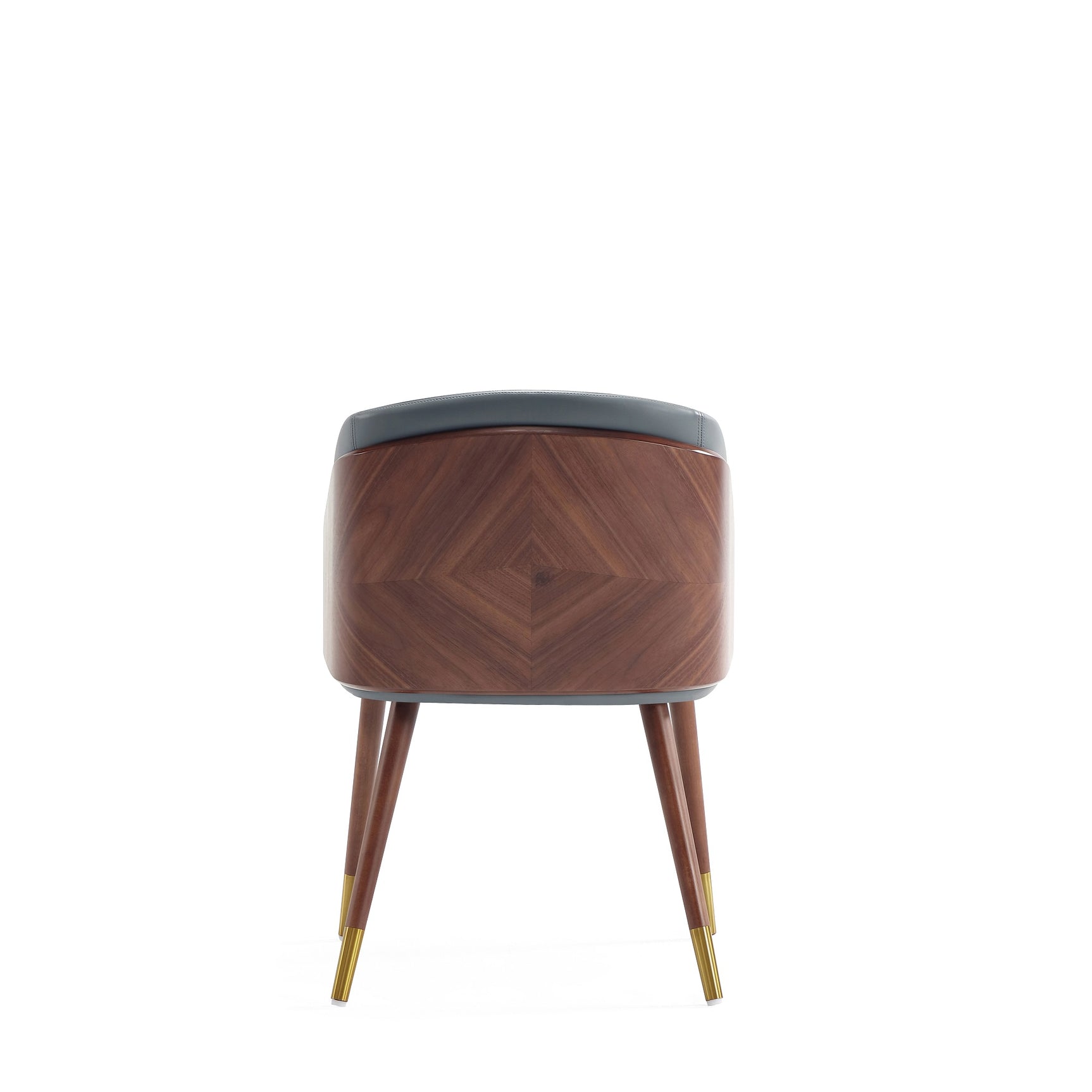 Reeva Dining Chair in Walnut and Graphite Grey - Ornate Home