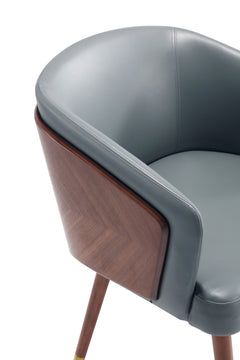 Reeva Dining Chair in Walnut and Graphite Grey (set of 2) - Ornate Home